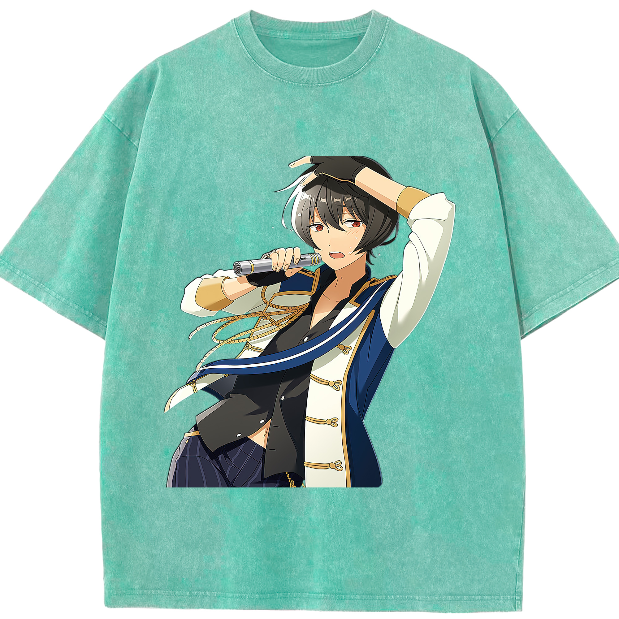 （画像用） あんさんぶるスターズ! Ensemble Stars 綿100% ヴィンテージ風 半袖Tシャツ（フロントプリント）
